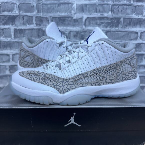 Nike Air Jordan 11 Low IE White Cobalt Zen Grey Cement 306008-143 Mens Size 8 main image 10